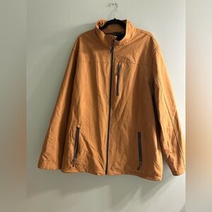 Swiss Tech Soft Shell Windproof Full Zip Jacket water-resistant in copper penny